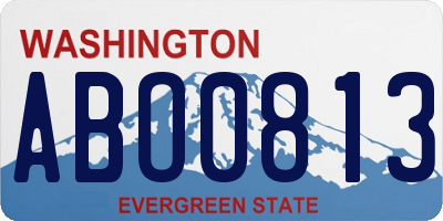 WA license plate ABO0813