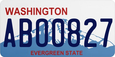 WA license plate ABO0827