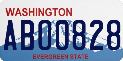 WA license plate ABO0828