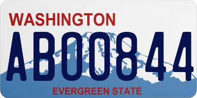 WA license plate ABO0844