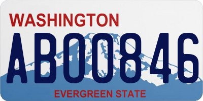 WA license plate ABO0846