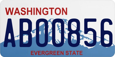 WA license plate ABO0856