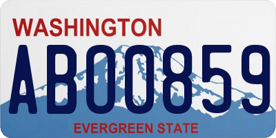WA license plate ABO0859