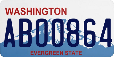 WA license plate ABO0864
