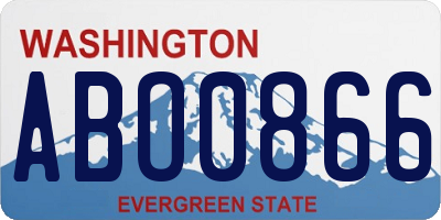 WA license plate ABO0866