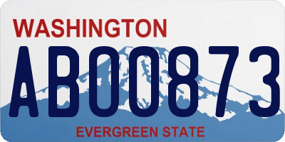 WA license plate ABO0873
