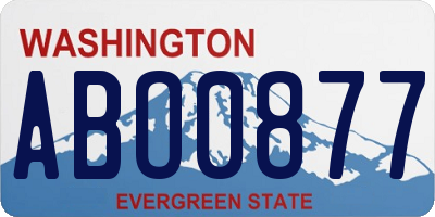 WA license plate ABO0877