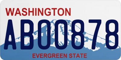 WA license plate ABO0878