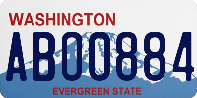 WA license plate ABO0884