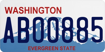 WA license plate ABO0885
