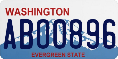 WA license plate ABO0896