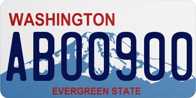 WA license plate ABO0900