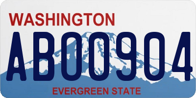 WA license plate ABO0904