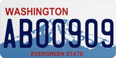 WA license plate ABO0909