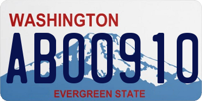 WA license plate ABO0910