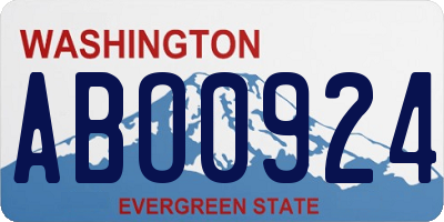 WA license plate ABO0924