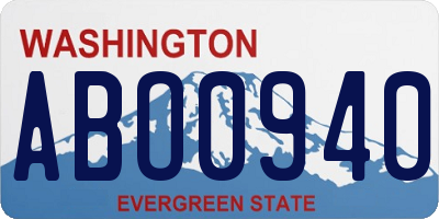 WA license plate ABO0940