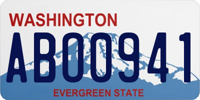 WA license plate ABO0941