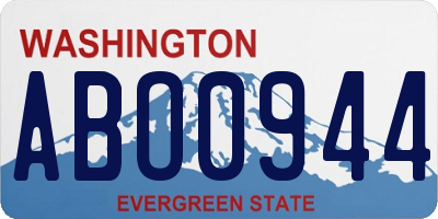 WA license plate ABO0944