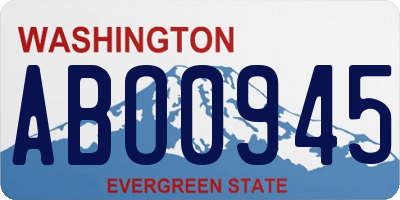 WA license plate ABO0945