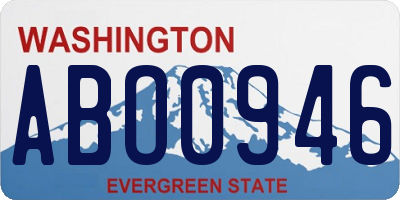 WA license plate ABO0946