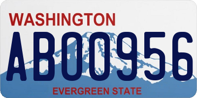 WA license plate ABO0956