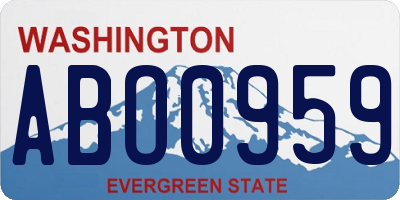 WA license plate ABO0959
