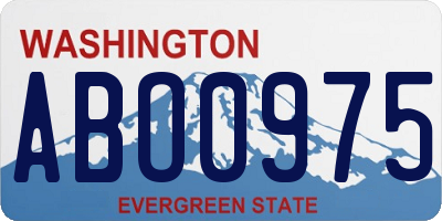 WA license plate ABO0975