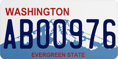 WA license plate ABO0976