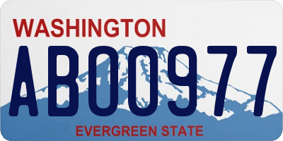 WA license plate ABO0977