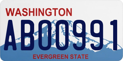 WA license plate ABO0991