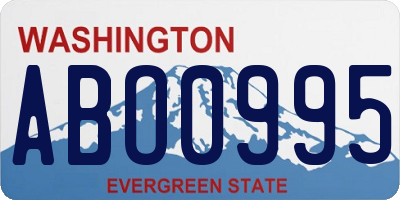 WA license plate ABO0995
