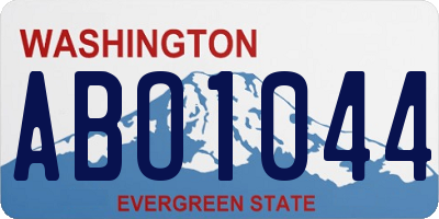 WA license plate ABO1044