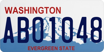 WA license plate ABO1048