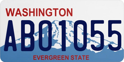 WA license plate ABO1055