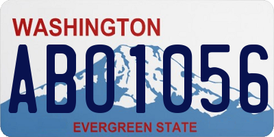 WA license plate ABO1056