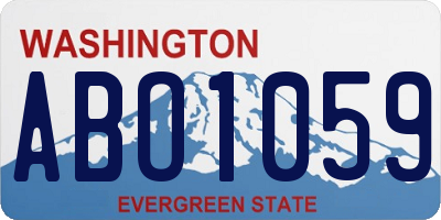 WA license plate ABO1059