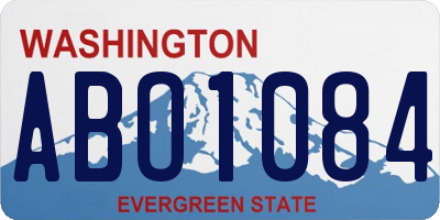 WA license plate ABO1084