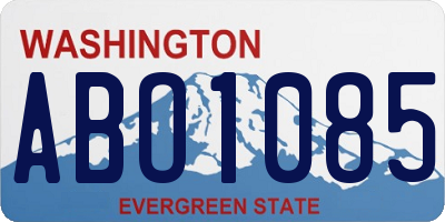 WA license plate ABO1085