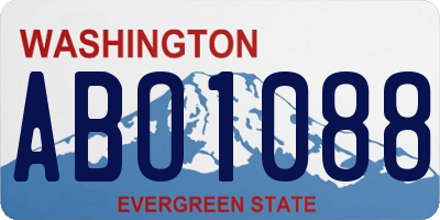 WA license plate ABO1088