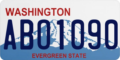 WA license plate ABO1090