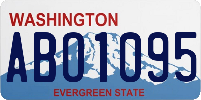 WA license plate ABO1095