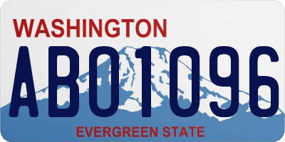 WA license plate ABO1096