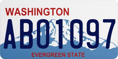 WA license plate ABO1097
