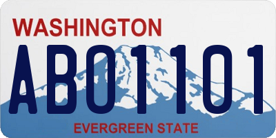 WA license plate ABO1101