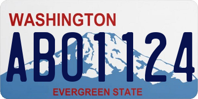 WA license plate ABO1124