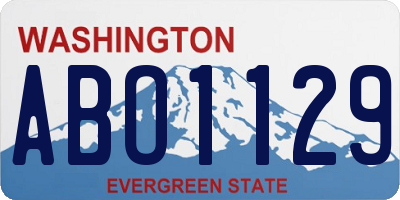 WA license plate ABO1129