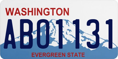 WA license plate ABO1131