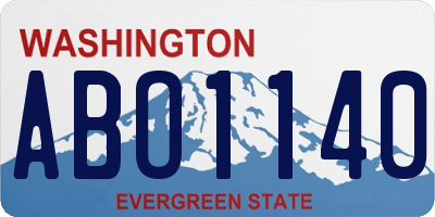 WA license plate ABO1140