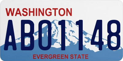 WA license plate ABO1148